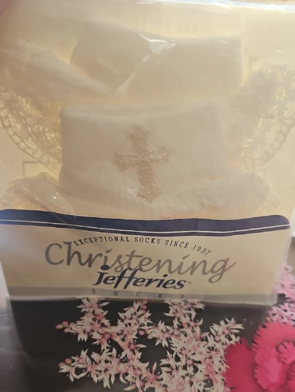 Jefferies NWT Pearl White Christening Socks Size 0-4